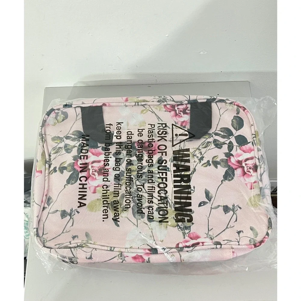 Bang & Carsen Hanging‎ Travel Toiletry Bag Women Large Spring Roses Pink Floral